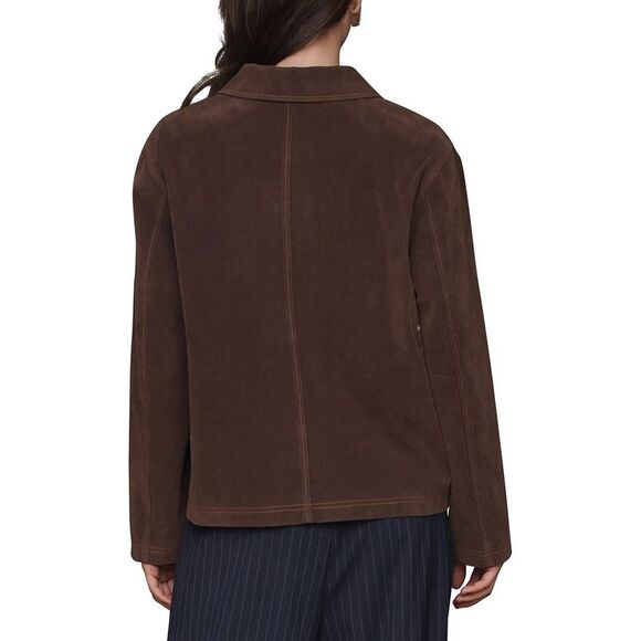 Avec Les Filles Womens  Short Wool-Blend Barn Jacket, Brown - Picture 2 of 6